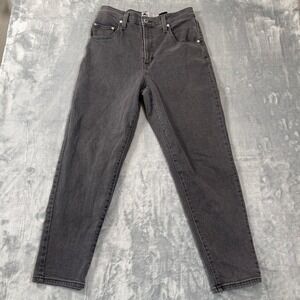 Levis SilverTab Mom Jeans Womens W29 L27 Charcoal Grey High Rise Tapered